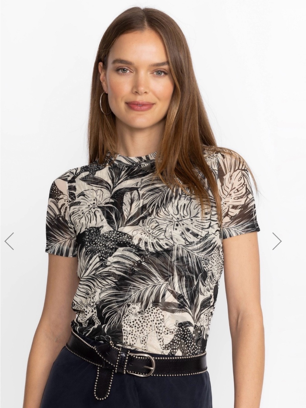 Johnny Was Jade Mesh Short Sleeve Medium
